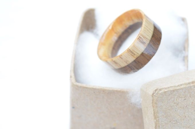 Holzring aus zwei Holzarten 100.-